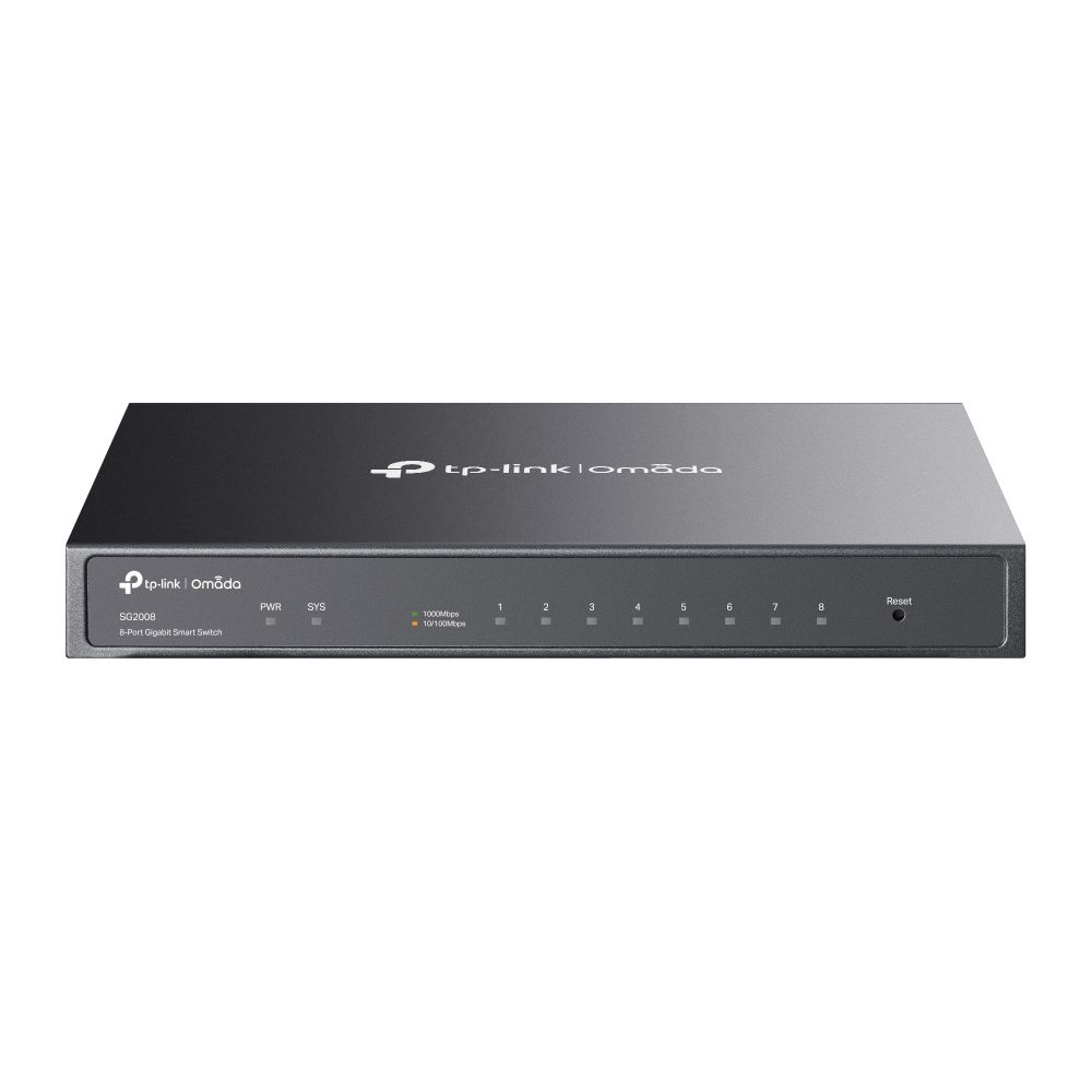 TP-LINK 8-PORT GIGABIT SMART SWITCH/DESKTOP STEEL CASE