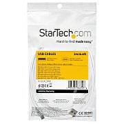 2 M USB 2.0 TO USB C CABLE/CABLE WHITE ARAMID FIBER