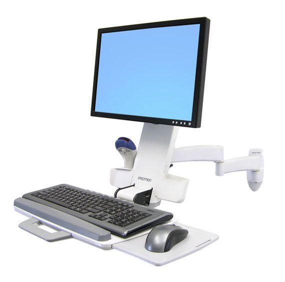 200 SERIES COMBO ARM (WHITE)/LCD TO 24IN MAX 8.2KG
