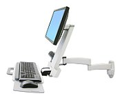 200 SERIES COMBO ARM (WHITE)/LCD TO 24IN MAX 8.2KG