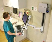 200 SERIES COMBO ARM (WHITE)/LCD TO 24IN MAX 8.2KG