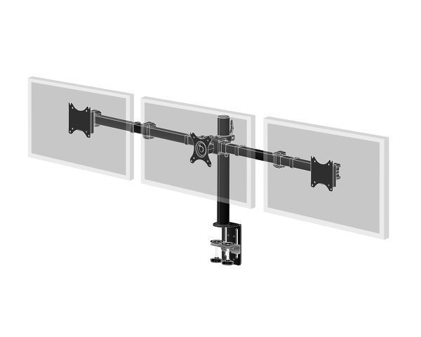 DS1003C-B1 TRIPLE DESKTOP ARM/F/ 3 FLAT SCREENS 27IN 10KG