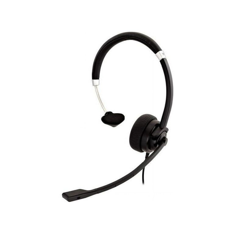 DELUXE MONO USB HEADSET W/MIC/VOL CNTRL 1.8M CABLE BLK