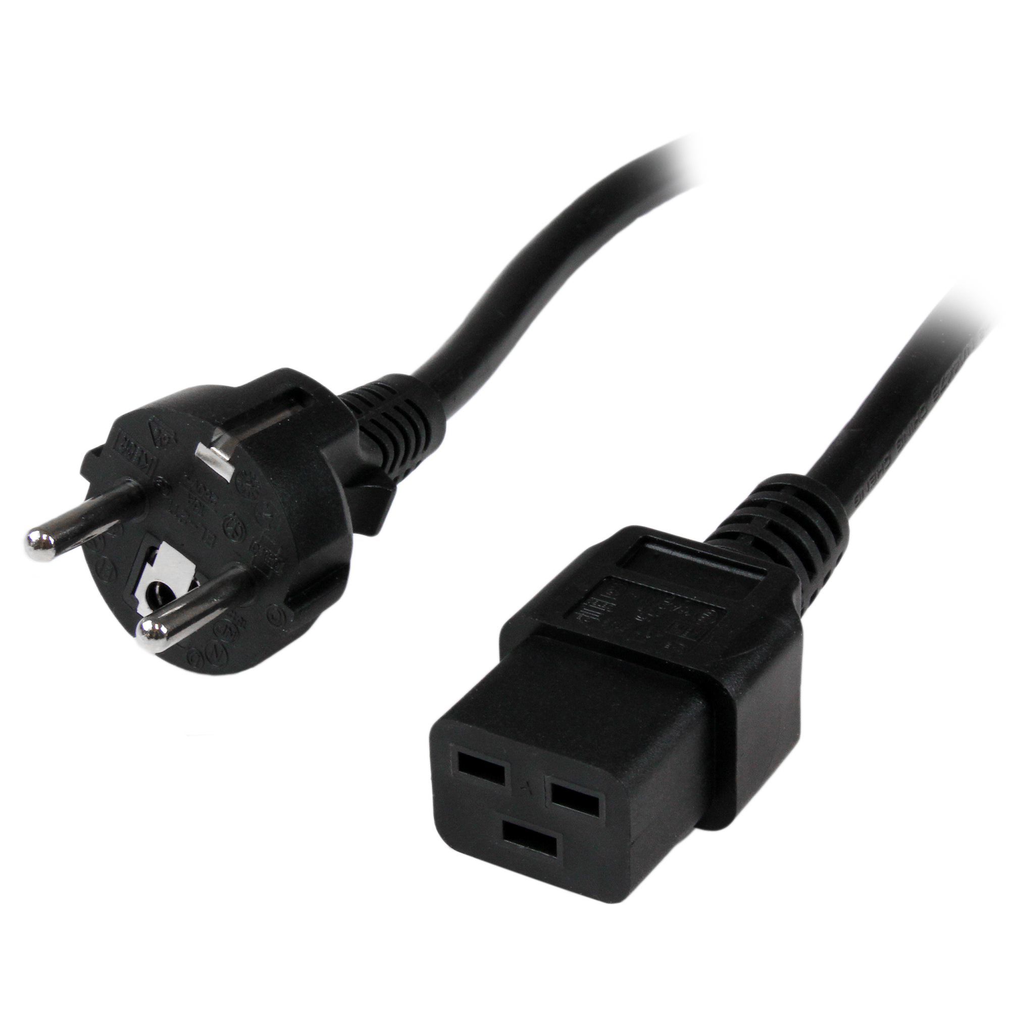 2M AC POWER CORD SCHUKO TO C19/.