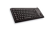 KEYBOARD USB GER MX-GOLD/SLIMLINE BLACK W/ TRACKBALL
