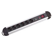 STECKDOSENLEISTE 6-FACH-ALU-2M/UEBERSPANNUNGSSCHUTZ