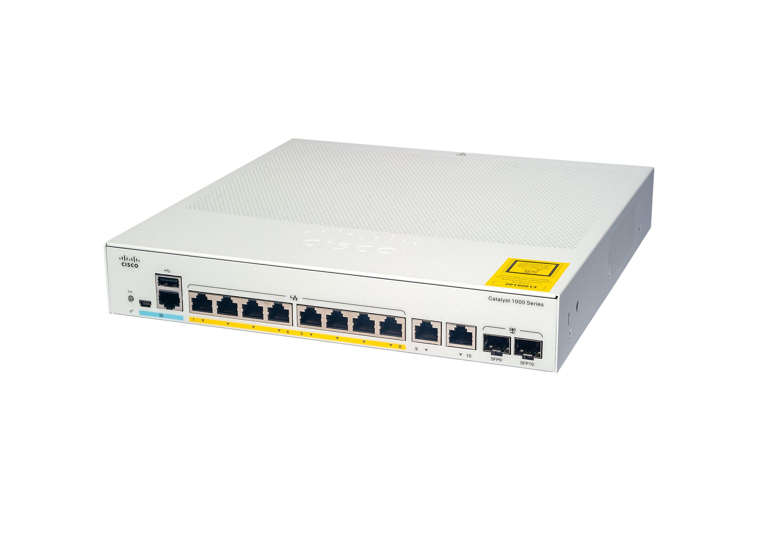 Switch Cisco C1000-8FP-E-2G-L, 8 porturi 10 / 100 / 1000 MBs