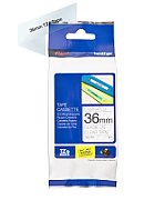TZE-161 TAPE 36 MM - LAMINATED/8M BLACK ON COLORLESS
