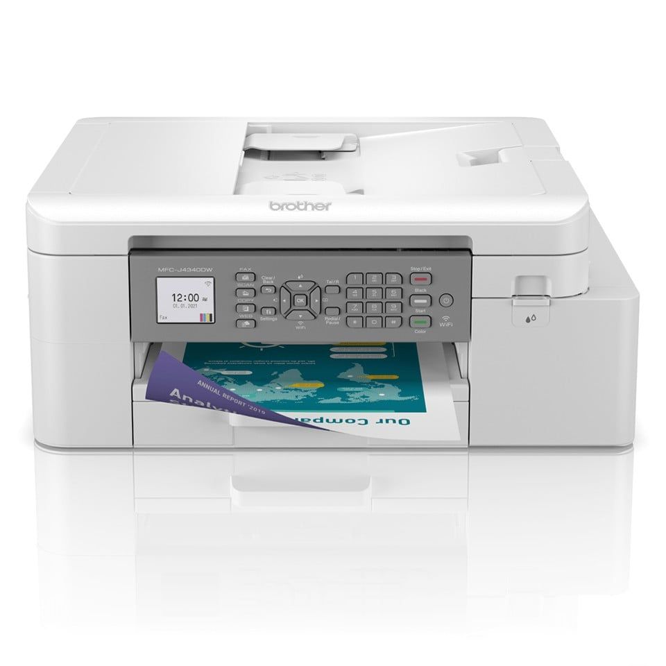 Imprimanta multifunctionala inkjet color Brother MFC-J4340DW, A3, duplex, ADF, USB 2.0, Wi-Fi, 28 ppm negru, 28 ppm color