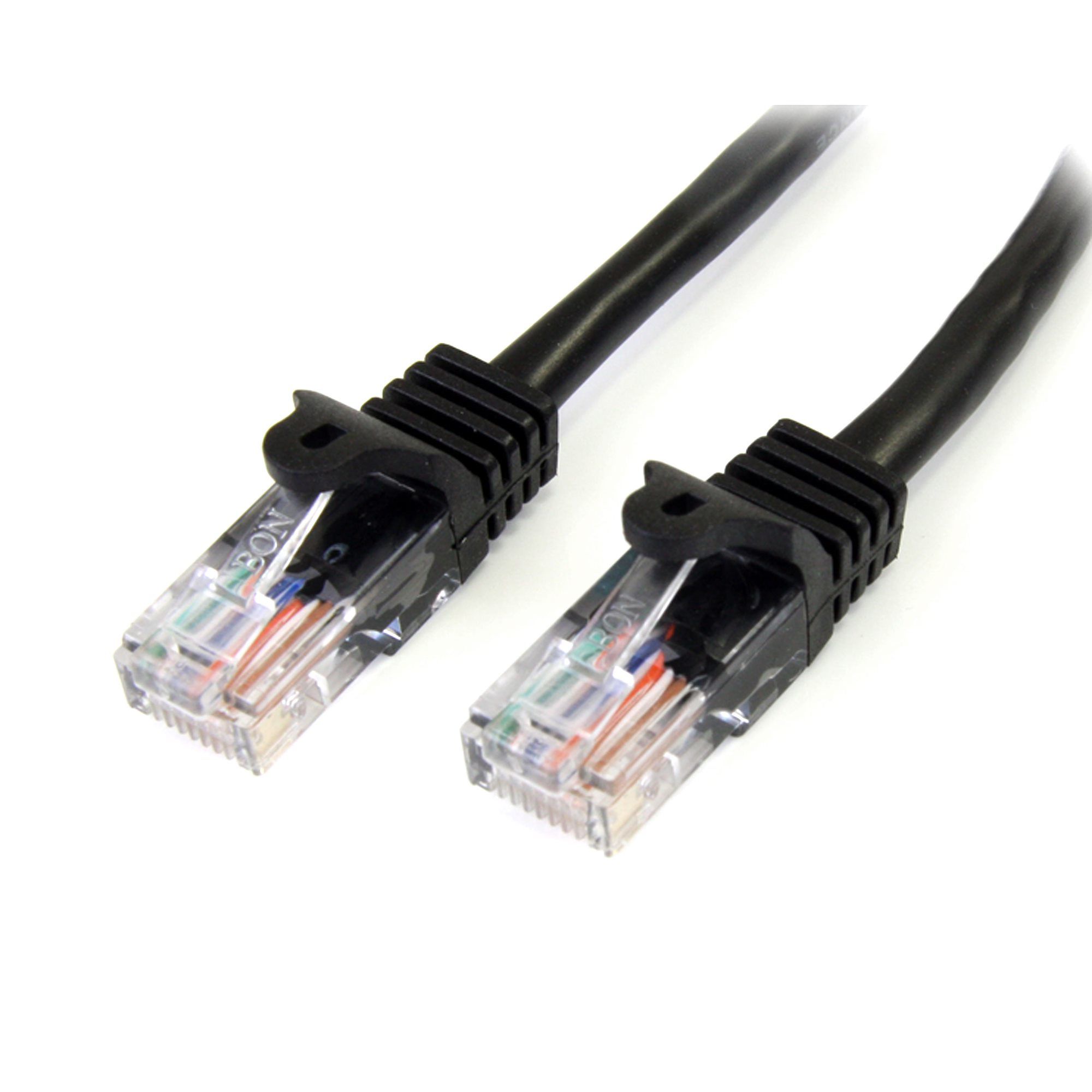 0.5M BLACK CAT5E PATCH CABLE/SNAGLESS ETHERNET CABLE - UTP