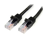 0.5M BLACK CAT5E PATCH CABLE/SNAGLESS ETHERNET CABLE - UTP