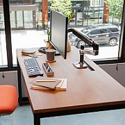 LX DESK MOUNT LCD ARM POLISHED/32IN BLACK/WHITE VESA MIS-D