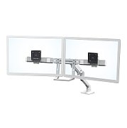 HX DESK DUAL MONITOR ARM WHITE/32IN 2.3-7.9KG TILT75 MIS-D 10Y