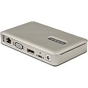 USB C DOCK DP 4K30HZ OR VGA/OR VGA/65W PD/4-PORT USB HUB/GBE