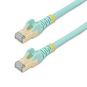 7.5 M CAT6A CABLE AQUA/SNAGLESS - SHIELDED COPPER WIRE