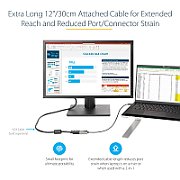USB C TO VGA ADAPTER 1920X1200P/WITH 12IN LONG ATTACHED CABLE