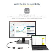 USB C TO VGA ADAPTER 1920X1200P/WITH 12IN LONG ATTACHED CABLE