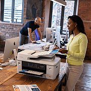 Imprimanta multifunctionala inkjet color Brother MFC-J6540DWE, A3, duplex, USB 2.0, Wi-Fi, 28 ppm negru, 28 ppm color