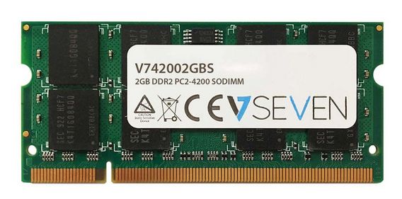 V7 2GB DDR2 533MHZ CL5 NON ECC/SO DIMM PC2-4200 1.8V LEG