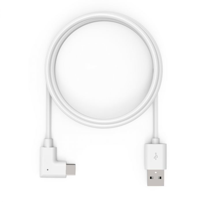 6FTUSB-A TO 90-DEGREE USB-C/CABLE WHITE