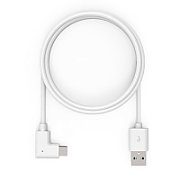 6FTUSB-A TO 90-DEGREE USB-C/CABLE WHITE