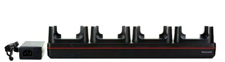 CT40 non-booted charger. Kit includes 4 bay charger, power supply, EU power cord.