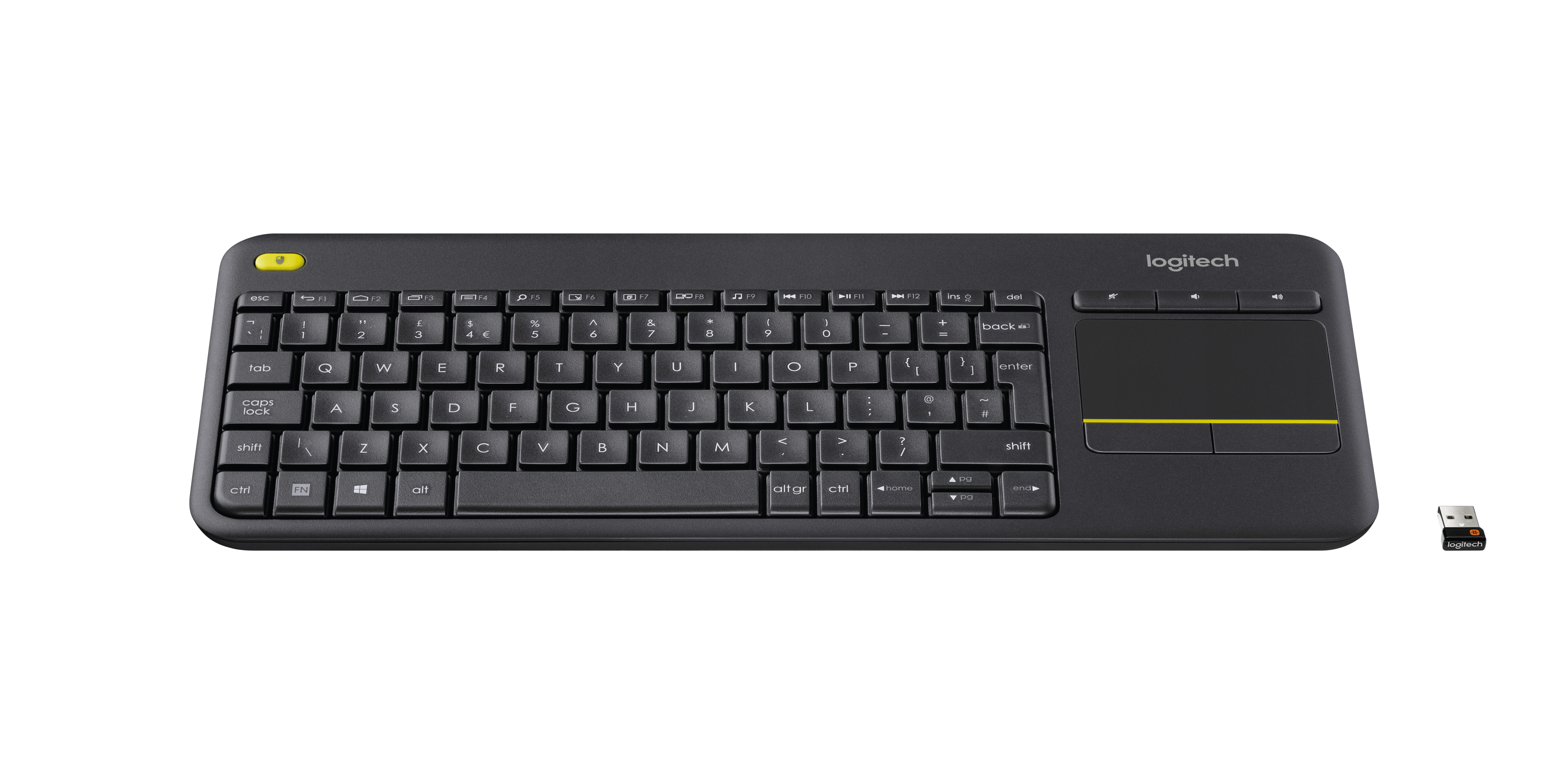 WIRELESS TOUCH KEYBOARD K400+/DARK - ITA - 2.4GHZ MEDITER