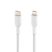BELKIN USB-C/LIGHTNING CABLE/2M BRAIDED WHITE
