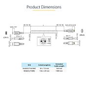 USB C TO LIGHTNING CABLE - 50CM/(20IN) COILED CABLE BLACK