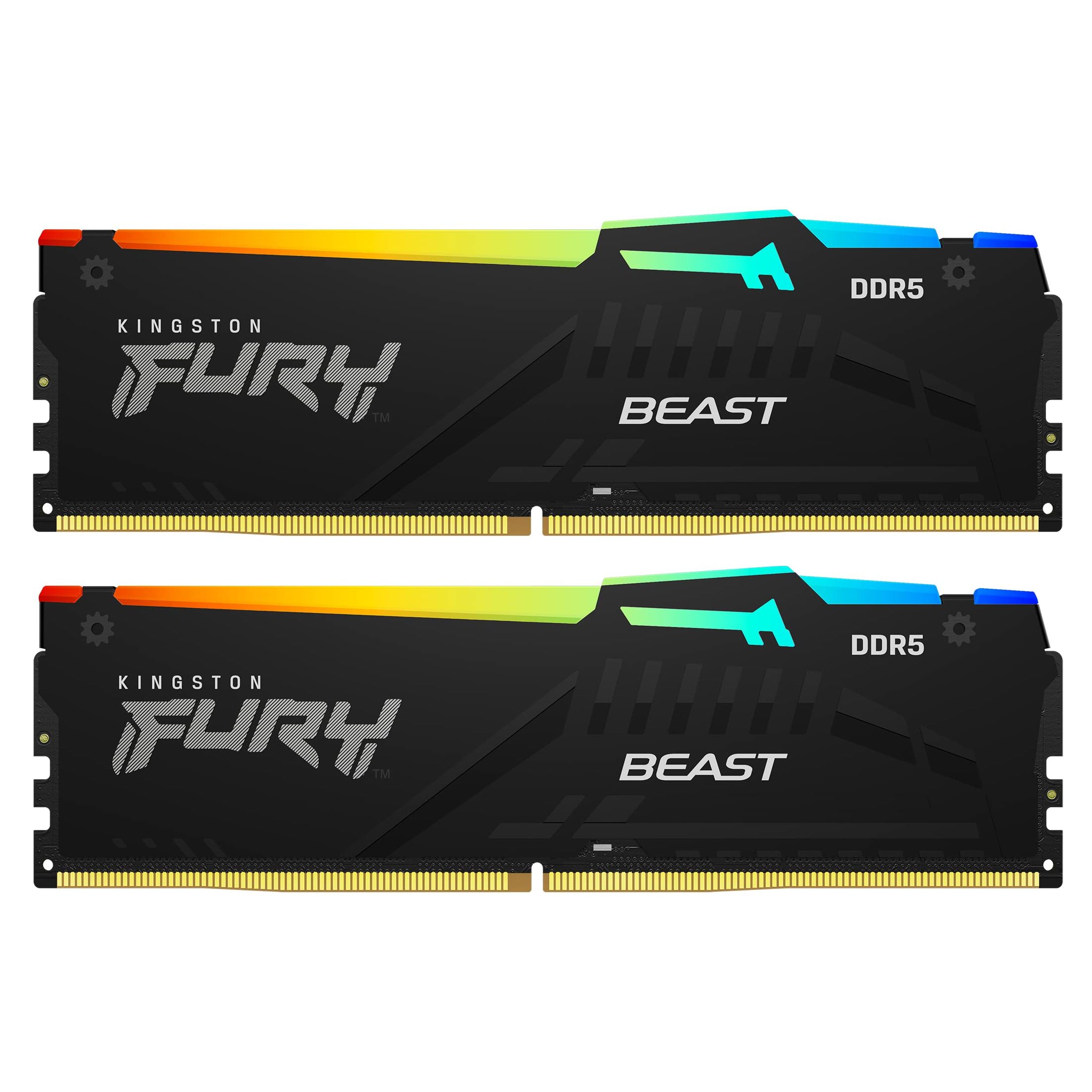Memorie Kingston FURY Beast 32 GB DDR5 6800 MHz CL34, kit 2 x 16 GB, XMP 3.0 / EXPO, Negru, RGB