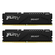 Memorie Kingston FURY Beast 64 GB DDR5 6400 MHz CL32, kit 2 x 32 GB, XMP 3.0, EXPO, Negru