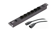 EASY PDU EPDU1010B-SCH BASIC 1U/10A 230V (6X)SCHUKO (1X)C13 C14