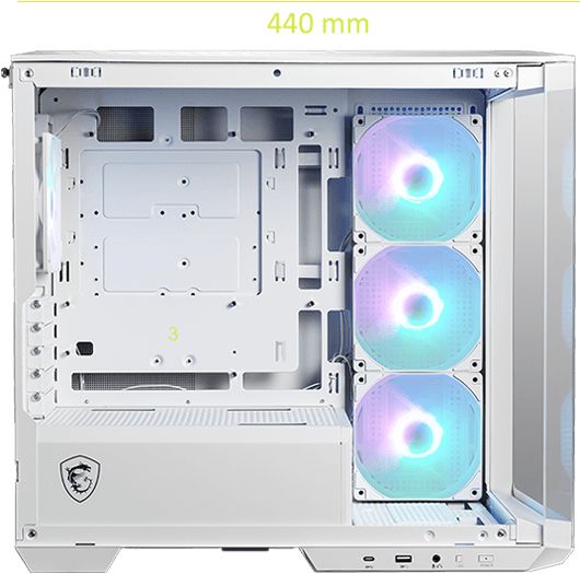 MAG PANO M100R PZ WHITE, mATX, RGB, Alb