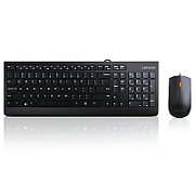 Lenovo 300 USB Combo Keyboard & Mouse, Senzor mouse: Optic, Rezolutie (dpi): 1600 dpi, Tipul conexiunii: USB, Lungime/Tip cablu: 1.80m, Culoare: Negru, Dimensiune: Mouse - 34 mm (1,33 inchi), tastatură - 20 mm x Mouse - 63 mm (2,44 inchi), tastatură - 424 mm x Mouse - 111 mm (4,37 inchi), tastatură