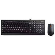 Lenovo 300 USB Combo Keyboard & Mouse, Senzor mouse: Optic, Rezolutie (dpi): 1600 dpi, Tipul conexiunii: USB, Lungime/Tip cablu: 1.80m, Culoare: Negru, Dimensiune: Mouse - 34 mm (1,33 inchi), tastatură - 20 mm x Mouse - 63 mm (2,44 inchi), tastatură - 424 mm x Mouse - 111 mm (4,37 inchi), tastatură