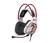 CASTI A4TECH - gaming,  Bloody co-branded Naraka , cu fir, USB, tip standard, utilizare multimedia (PC and more), microfon pe casca, iluminare, 7.1 virtual sound, alb, USB, cablu 2m,  G575  (timbru verde 0.8 lei)