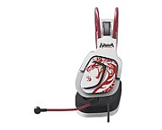 CASTI A4TECH - gaming,  Bloody co-branded Naraka , cu fir, USB, tip standard, utilizare multimedia (PC and more), microfon pe casca, iluminare, 7.1 virtual sound, alb, USB, cablu 2m,  G575  (timbru verde 0.8 lei)