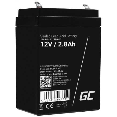 AGM Battery 12V 2.8Ah - Battery - Baby (C)