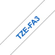 TZE-FA3 NON-LAMIN. TAPE 12MM/8M BLUE ON WHITE