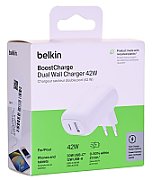 BOOSTCHARGE 42W - 30W USB-C PD/PPS + 12W USB-A DUAL WALL CHARGE