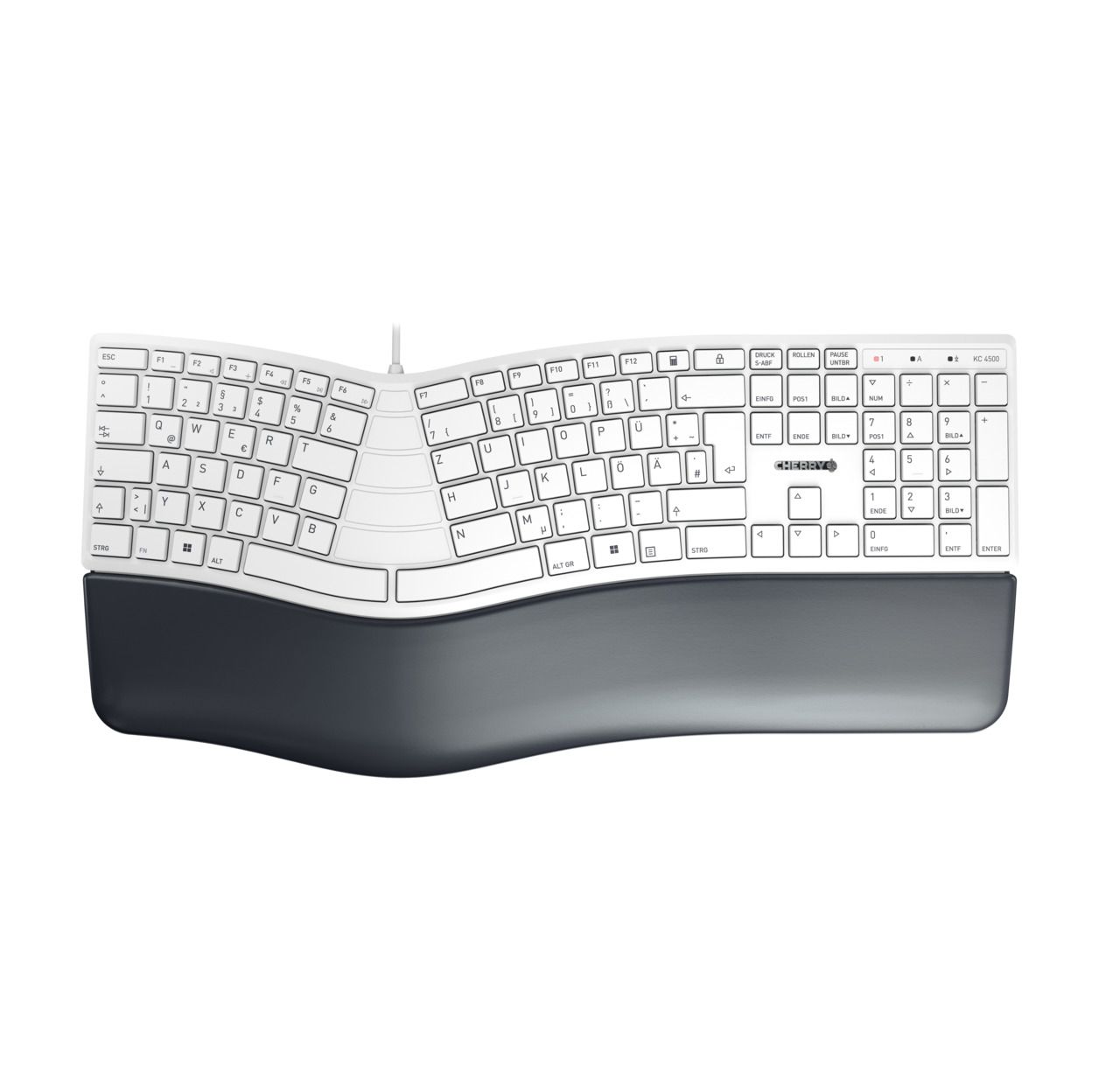 CHERRY KC 4500 ERGO KEYBOARD/CORDED GERMAN USB PALE GREY