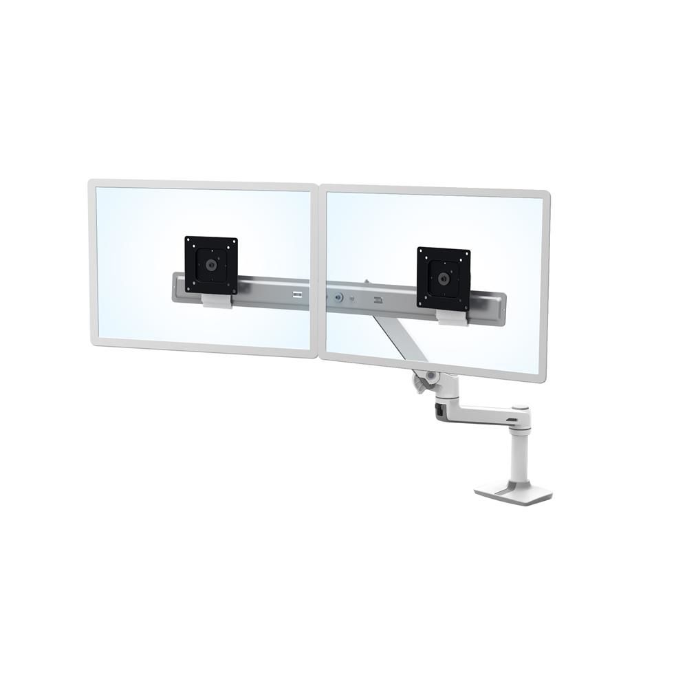 LX DESK DUAL DIRECT ARM WHITE/25IN 0.9-5KG MIS-D LIFT33 10Y WA