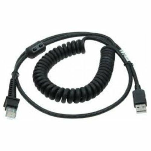 CABL USB TYPE ATPUW COILED 2.4M/BLK 2.4M BLK