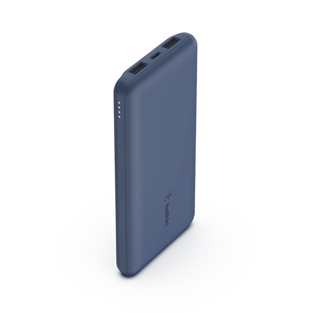POWERBANK 10.000 MAH 12W INKL./USB-A/USB-C KABEL 15CM BLAU