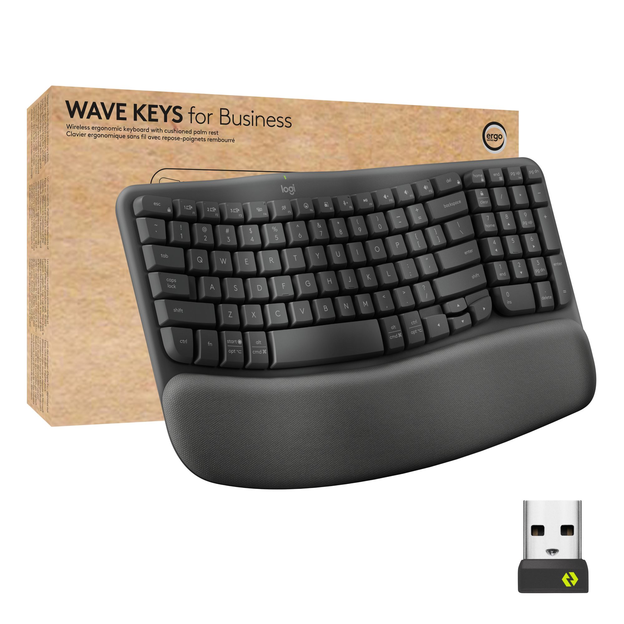 WAVE KEYS FOR BUSINESS GRAPHITE/US INTL 2.4GHZ/BTN/A-973 - B2B