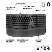 WAVE KEYS FOR BUSINESS GRAPHITE/US INTL 2.4GHZ/BTN/A-973 - B2B