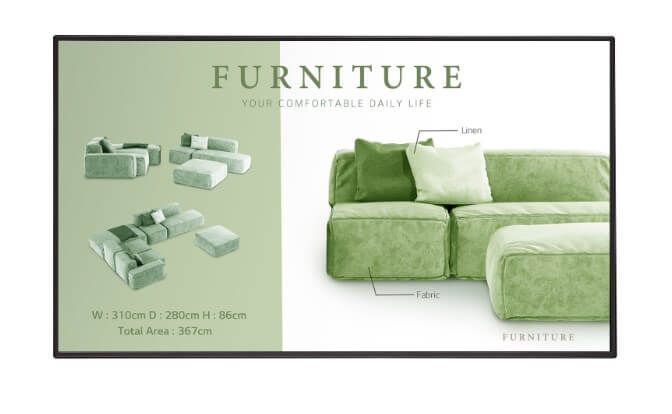 Display profesional LG 55UM5N-H, 55 , 500 nit