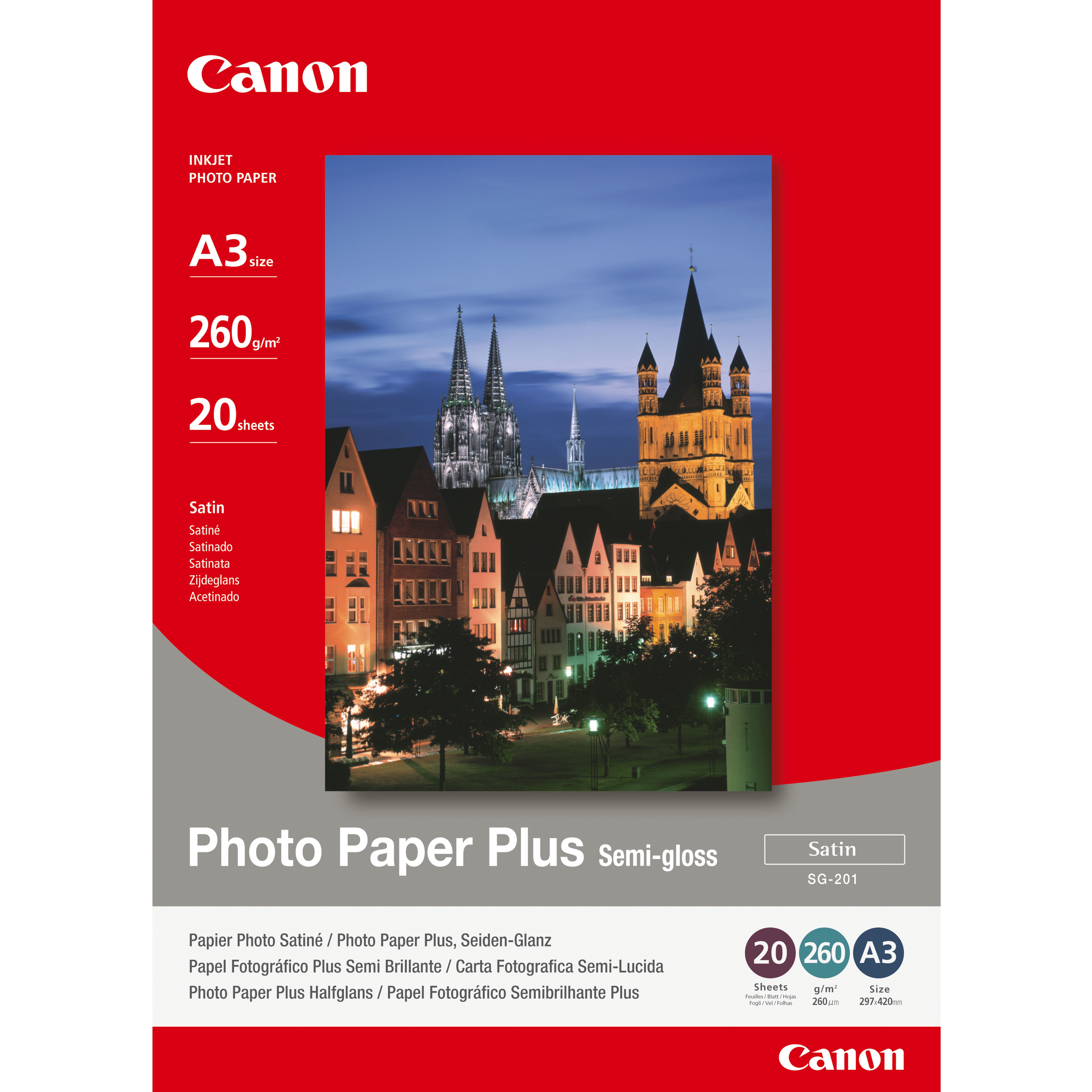 SG-201 PHOTO PAPER SEMI GLOSS/A3 20 SHT