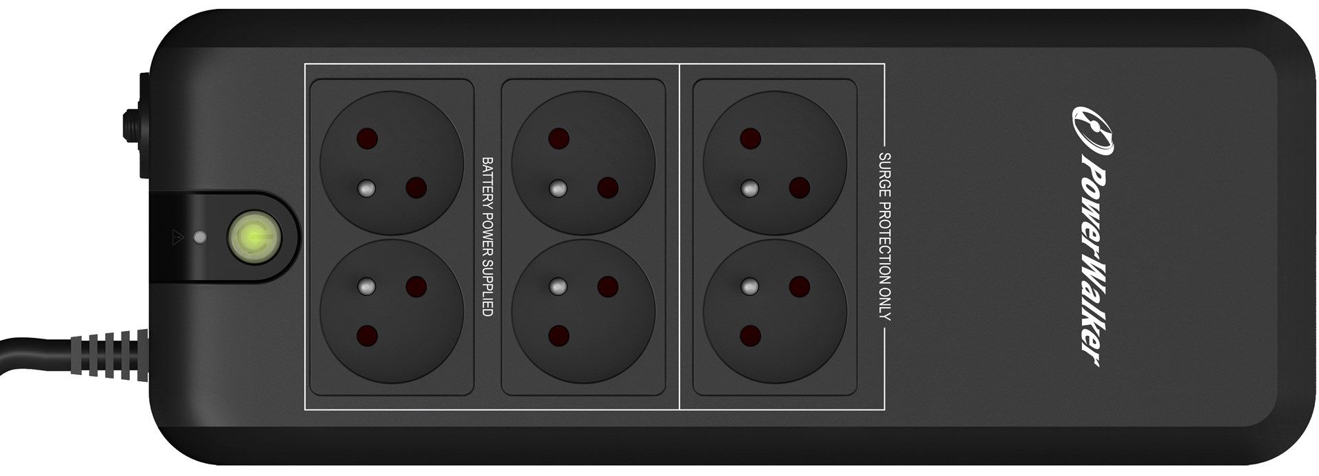 POWERWALK VFD 600 APFC FR UPS Power Walker Standby/Off-line 600VA 4x FR C10 (10A)+2x FR C10 OUT