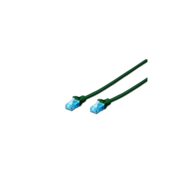 DIGITUS DK-1512-0025/G DIGITUS Premium CAT 5e UTP patch cable, Length 0.25m, Color green